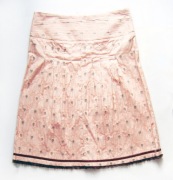 pudrowa spódniczka 40, elegancka spódnica boho