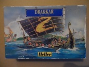 Model okrętu  wikingów Drakkar, skala 1:180, Heller