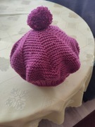 Beret robiony na drutach - 100% Akryl - PIĘKNE WYKONANIE I JAKOŚĆ!