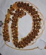 Pas, metal, taniec brzucha, kolor złoty