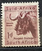 RPA (South Africa), gnu brunatny (Black Wildebeest), 1d (jeden pens)