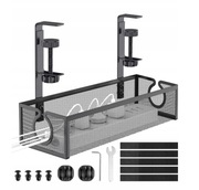 Pojemnik kosz do przechowywania kabli pod stołem bez wiercenia