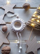 Ozdoba świąteczna w stylu Boho, eko bombka 007