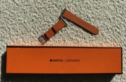 Pasek Apple Watch Hermes Single Tour 42- 49mm orange flame skóra naturalna