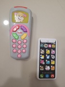 Fisher Price zabawka interaktywna pilot + telefon