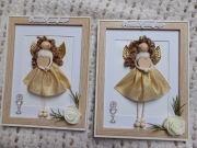 Prezent I Komunia Aniol Ramka Makrama 