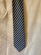 Czarno szaro srebrny krawat