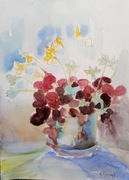 Szczawik trójkątny, akwarela, A4, oryginał, nowy, Skoczyk 