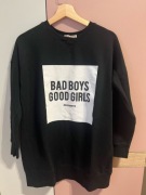 Czarna sukienka z długim rękawem, Pull&Bear - S