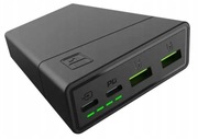 Powerbank Green Cell PowerPlay 20 20000 mAh 18W 2x USB USB-C Czarny