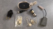 Zestaw PRL mikrofon symetryzator antenowy słuchawki