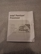 Instrukcja do procesora Intel Pentium + naklejka.