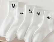 5 par skarpetki śliczne zabawne z oczami wielokolorowe Rozmiar 32-38