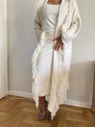 Liviana Conti płaszcz i spódnica wełna kaszmir beżowy przejściowy S