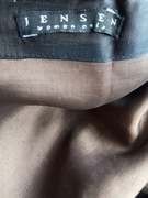 Jensen mieniąca się apaszka szal 190x 39 cm jedwab? stare złoto czarna