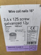 GWOŹDZIE do gwoździarki bębnowej 3,4x125.