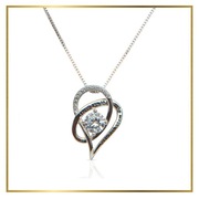 Srebrny Łańcuszek + Zawieszka Serce - Srebro 925, 3,90g