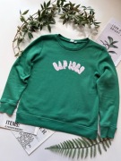 Zielona bluza GAP z różowym napisem