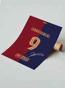Plakat na ścianę A3 bez ramki Lewandowski FC Barcelona 24/25