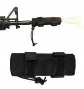 Osłona Pokrowiec na tłumik dźwięku termiczny czarny 15 cm airsoft