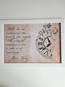 Obraz z napisami – Cytat - Ręcznie wykonany – Motyw Przemijania – 21x30