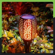 8x LAMPA SOLARNA OGRODOWA WBIJANA LED POCHODNIA LATARNIA EFEKT PŁOMIENIA