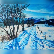 obraz olejny - Góry, Antałówka, 50 x 60