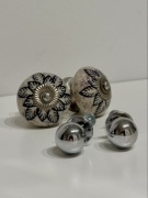 4x Gałka Gałki do szafy drzwiczek chrom ozdobne uchwyt uchwyty