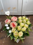 Wielkanocna Kompozycja stroik serce na grób Kochanej Mamie …