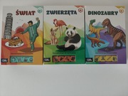 Zestaw 3 gier Albi - kostki bystrzaka. Świat/Zwierzęta/Dinozaury