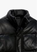 Zara Kurtka puchowa skórzana 