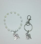 Brelok plus bransoletka z aniołkami 