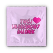 Urodzinowy Balonik – Prezerwatywa z nadrukiem 