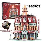 Klocki konstrukcyjne Miasto City Coffee Shop 1950szt oświetlenie LED