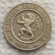 10 centimes z1861rok Belgii