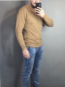 Sweter męski cienki karmelowy nowy rozmiar M