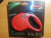 Flexi New Classic smycz automatyczna S dla psa 15 kg, taśma 5 m