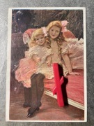 Pocztówka malarstwo polskie oryginał Teodor Axentowicz - Dziewczynki