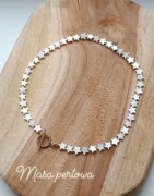 Naszyjnik z masy perłowej gwiazdy stal chirurgiczna toggle glamour