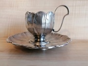 FILIŻANKA SPODEK SECESJA TULIPAN BERNDORF AUSTRIA 1891-1927r