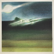 "Podróż I" - rysunek wykonany suchymi pastelami, format 21x21cm