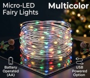 MAGICZNE LAMPKI CHOINKOWE MICRO-LED MULTICOLOR 