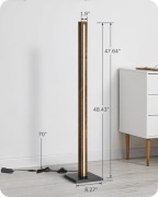 Drewniana lampa podłogowa EDISHINE, lampa podłogowa LED 18W