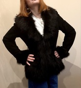 Kurtka, płaszczyk, skóra naturalna, lis