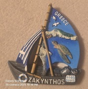 Magnes na lodówkę ceramiczny ZAKYNTHOS GREECE Grecja Peloponez Jacht 23