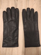 Rękawiczki WYJŚCIOWE czarne LETNIE skórzane STRAŻ POLICJA oficerskie roz 25