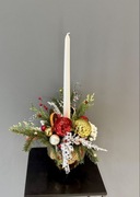 Bożonarodzeniowy stroik na stół, świecznik