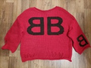 Minouu sweter damski oversize czerwony 