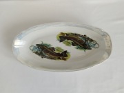 porcelanowy PÓŁMISEK z epoki PRL __ RYBY