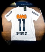 (L) NEYMAR JR 11 FC SANTOS 2011/2012 Vintage Jersey Nowa Biała Koszulka
